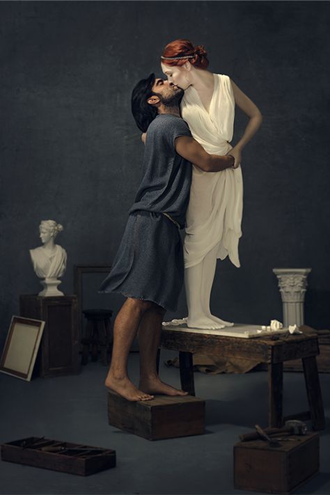 Elisabeth Caren | Pygmalion And Galatea | 1 Couple Statues Greek, Pygmalion And Galatea, Female Sculptures Greek, Ancient Greek Sculpture Woman, Dynamic Architecture, Film Collection, Greek Statues Intimate, Nude Greek Statues, Photo Reference