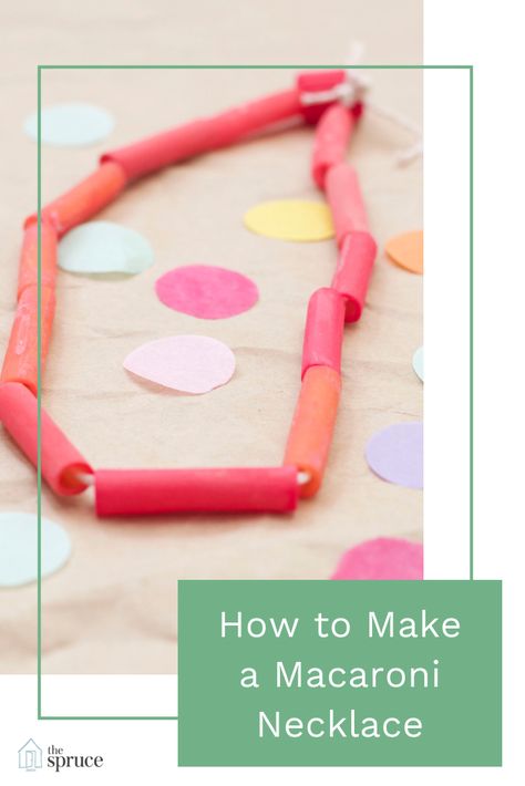 For young kids, making pasta necklaces is an excellent way to build up fine motor skills by practicing threading. #macaroninecklace #kidscrafts #craftsforkids #kidcrafts #familyfriendly #kidfriendly Macaroni Necklace, Abc Crafts, Easy Macaroni, Making Pasta, Easy Jewelry, Kids Necklace, Craft For Kids, Kid Crafts, Pink Necklace