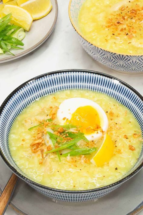 Arroz Caldo Recipe, Chicken Rice Porridge, Crab Fried Rice Recipe, Java Rice, Crab Fried Rice, Caldo Recipe, Beef Caldereta, Fried Rice Recipes, Easy Paella