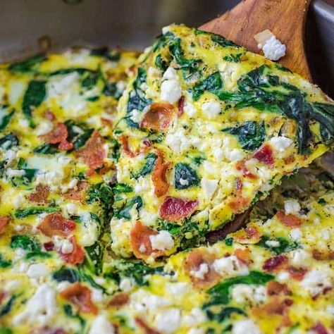 Feta Egg Bake, Spinach Feta Egg, Eggs Spinach, Savory Oatmeal, Healthy Egg Breakfast, Baked Eggs Recipe, Egg Bake, Spinach Feta, Ultimate Breakfast