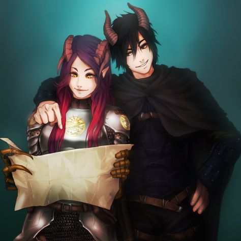 Tiefling Couple, Tiefling Girl, Tiefling Aesthetic, Tiefling Cleric, Tiefling Female, Dnd Items, Fantasy Demon, One D, Fantasy Races