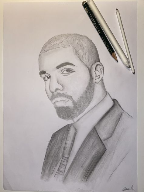 Drake Sketch, Ppl Drawings, Drake Drawing Pencil, Drake Drawing, Indie Drawings, Drawing Pencil, Sketchbook Art, Book Art Drawings, 8th Grade