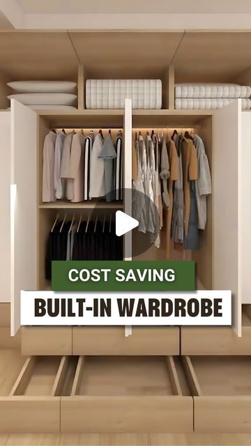 3 Concepts Pte Ltd. 🇸🇬 on Instagram: "Cost saving Built-In Wardrobe? Yes Sir! 😎

Consider a smarter alternative to traditional floor-to-ceiling cabinet doors, which can be costly if exceeding 2.4 meters and are prone to warping. Opt for a segmented wardrobe design. Utilising standard-sized sections makes it more economical and practical, enhancing durability while keeping costs down.

Transform Your Space with 3 Concepts Pte Ltd 🌟, an expert Singapore renovation & interior design company, boasting over a decade of experience in transforming both commercial and residential spaces, with 100% guaranteed project delivery.

Our in-house team ensures a comprehensive and bespoke service:

🔨 Hacking
💡 Electric
🚿 Plumbing
🏗️ Tiling
🎨 False ceiling
🛠️ Vinyl
🪑 Carpentry and more…

📞 Conta Singapore Renovation, Interior Design Company, Cost Saving, Wardrobe Design, Interior Design Companies, False Ceiling, Built In Wardrobe, Carpentry, Cabinet Doors