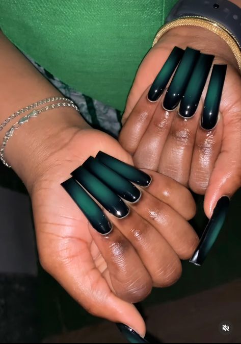 Black Aura Nails, Green Aura Nails, Black Aura, Green Aura, Aura Nails, Witchy Nails, Acrylic Toe Nails, Black Acrylic Nails, Airbrush Nails