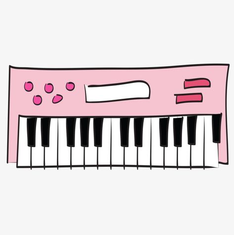 Piano Drawing Easy, Kertas Aesthetic, Cartoon Keyboard, Keyboard Drawing, Recycled Crafts Kids Projects, Piano Drawing, Cartoon Png Transparent, Pink Piano, Piano Pictures