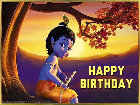 Happy Birthday Krishna Quotes, Krishna Birthday Wishes, Happy Birthday Kanha Ji, Birthday Krishna, Happy Birthday Krishna, Krishna Birthday, Ganpati Bappa Wallpapers, Shree Krishna Wallpapers, Happy Birthday Frame