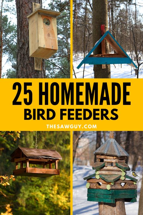 Diy Garden Bird Feeder, Birdfeeder Diy Wood Woodworking Plans, Simple Bird Feeders Wood, How To Make A Bird Feeder Diy, Crow Bird Feeder Diy, Fire Station Bird House, Easy To Make Bird Feeders, Home Made Bird Feeders Diy, Bird Feeder Patterns Free