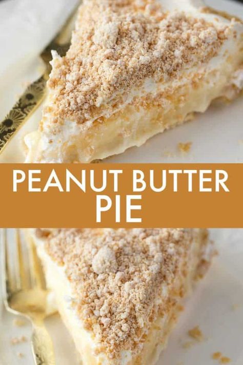 Simply Stacie Recipes, Peanut Pie, Peanut Butter Pie Recipe, Butter Pie Recipe, Strawberry Cream Pies, Simply Stacie, Peanut Butter Desserts, Peanut Butter Pie, Butter Pie