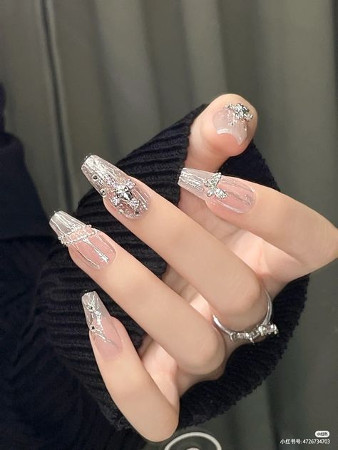 Tokyo Nails, Diy Rhinestone Nails, Royals Nails, Blush Pink Nails, Korean Nails, Pretty Gel Nails, Nail Jewelry, Luxury Nails, Fire Nails