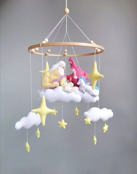 Hercules Nursery, Gender Neutral Crib, Stuff Toys, Neutral Crib, Fairy Baby, Star Mobile, Girl Nursery Room, Mobile Nursery, Felt Mobile