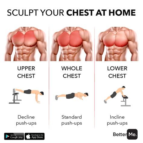 Gym Chest Workout, Muscle Gain Workout, Workouts For Men, Chest Workout At Home, Chest Workout For Men, Chest Workout Routine, Latihan Dada, Chest Exercises, Trening Sztuk Walki