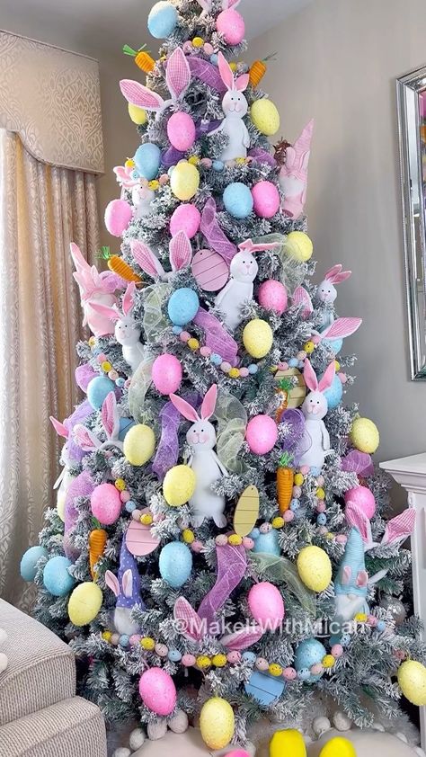 Easter Tree Diy, Easter Craft Projects, Egg Christmas, Creative Easter Eggs, Easter Crafts For Toddlers, Modern Easter, Yellow Cartoon, Easter Egg Tree, Easter Home Decor