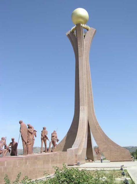 Mekele, Ethiopia Mekele Ethiopia, African Monuments, Land Mark, Plaza Design, Wpap Art, Horn Of Africa, Museum Architecture, Future City, Fantasy Art Landscapes