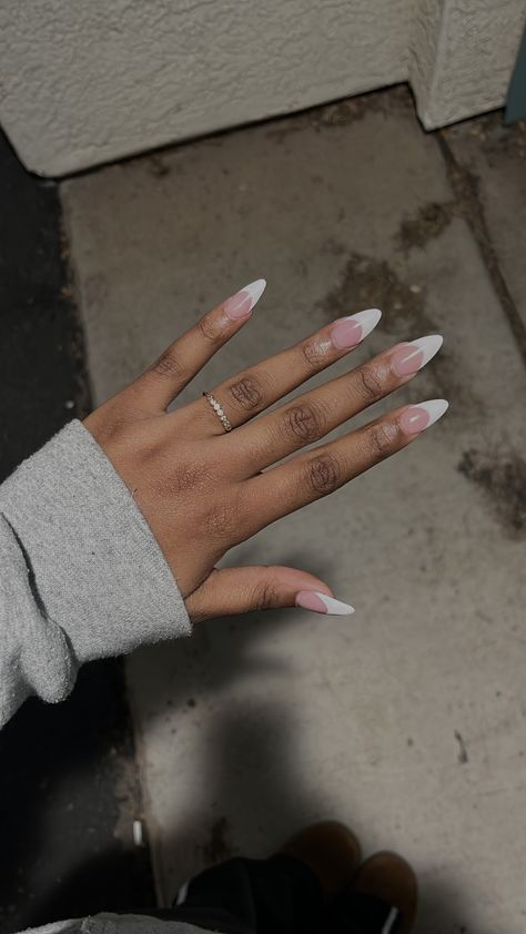 French Tip Stiletto Nails, French Tip Stiletto, Classy French Tip, Stiletto Nails, French Nails, Nail Ideas, Nails, Hair