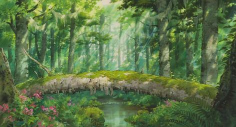 Environmental Concept Art - Album on Imgur Studio Ghibli Scenery Landscape, Art Studio Ghibli, Wallpaper Studio, 컴퓨터 배경화면, Studio Ghibli Background, Desktop Background Pictures, Ghibli Artwork, Studio Ghibli Art, Forest Wallpaper