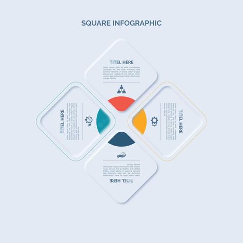 Premium Vector | Square infographic design Square Infographic Design, Square Ad Design, Square Infographic, Neumorphism Design, Design Research, Html Css, Simple Lines, Ad Design, Square Design