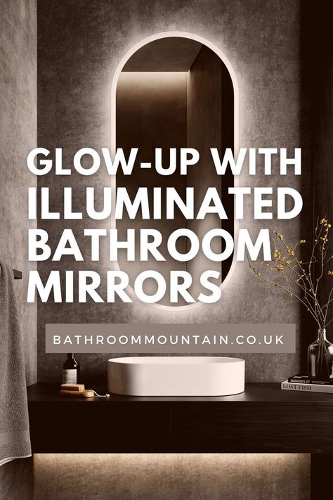 Bathroom Mountain, Bathroom Led Mirror, Circular Designs, Bathroom Led, Mirror Makeover, Vanity Mirrors, Foreign Language Learning, Bathroom Mirrors, Mirror Cabinets