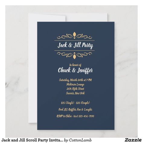 Jack and Jill Scroll Party Invitation Backyard Jack And Jill Party, Jack And Jill Party, Stag And Doe, Jack And Jill, Modern Wedding Invitations, Wedding Invitations Rustic, Party Photos, Apple Watch Bands, Wedding Modern