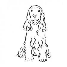 Dog Spaniel Tattoo free vector eps, cdr, ai, svg vector illustration graphic art Cocker Spaniel Sketch, Spaniel Tattoo, Dog Spaniel, Cocker Dog, Tattoo Free, Dog Portraits Art, Geometric Logo Design, Spaniel Art, Dog Icon