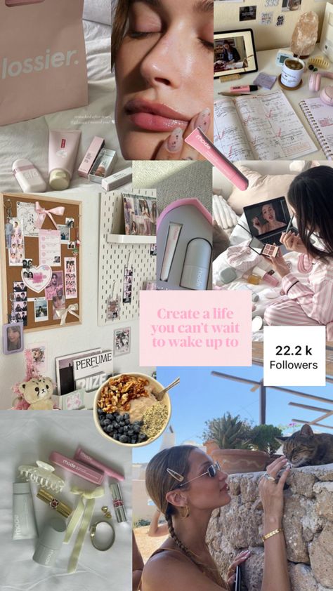 2024 visionboard ,pink,coquette,bellahadid,aesthetic,hailey bieber,rhode,heathy Aesthetic Hailey Bieber, 2024 Vision Board, Pink Coquette, Manifestation Board, 2024 Vision, Hailey Bieber, Just Girly Things, Glow Up?, Level Up