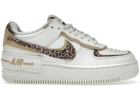 Nike Air Force 1 Low Shadow Leopard (Women's) - CI0919-120 - US Nike Leopard, Leopard Print Nikes, Leopard Nikes, Leopard Shoes, Look Retro, Nike Air Force 1 Low, Onitsuka Tiger, Hot Sneakers, Air Force 1 Low