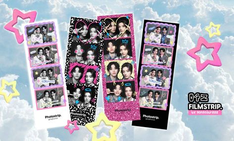 Photostrip Design, Giveaway Kpop, Photobooth Layout, Foto Frame, Graphic Shapes Design, Photo Strip, Canvas Learning, Scrapbook Book, Photo Booth Frame