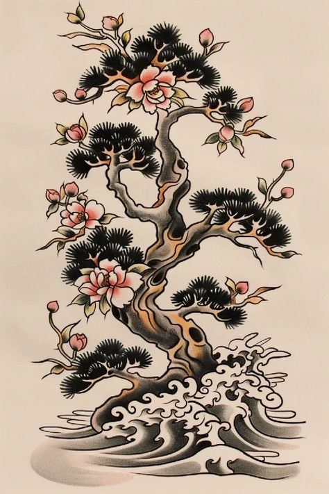 Tattoo idea: tattoo sketch Whispering willow tree. 1 Japanese Bonsai Tree Tattoo, Japanese Tree Tattoo, Bonsai Tree Tattoo, Weeping Willow Tattoo, Bonsai Tattoo, Willow Tattoo, Willow Tree Tattoo, Bonsai Tree Tattoos, Japanese Bonsai Tree