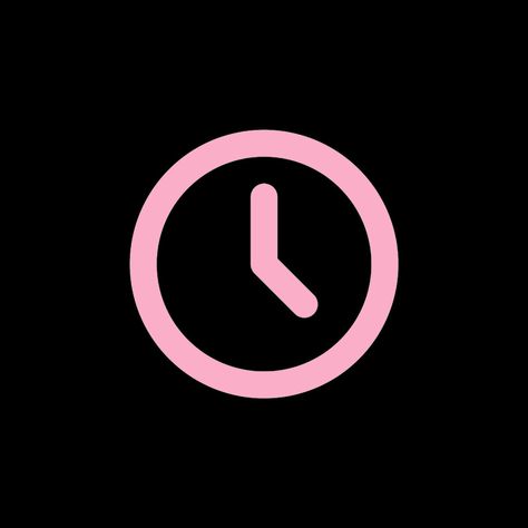 Black Pink Icons For Apps, Blackpink App Icon, Black And Pink Icons Apps, Pink Black App Icons, Pink And Black App Icons, Pink And Black Icons, Black And Pink Icons, Clock App Icon, A Wallpaper Letter Love