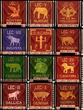 ✖️Individual Roman Legion Banners ✖️More Pins Like This of At FOSTERGINGER @ Pinterest✖️ Insect Play, Imperiul Roman, Pax Romana, Roman Legion, Roman Era, Empire Romain, Ancient Warfare, Roman Soldiers, Julius Caesar