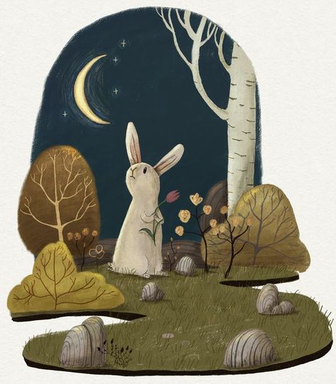 Sketch Bunny, Storybook Art Illustrations, Book Illustration Layout, Book Illustration Design, Children's Book Illustrations, Illustration Art Kids, 동화 삽화, Storybook Art, Picture Books Illustration