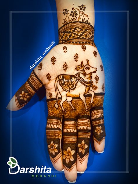 Birds Mehandi Designs, Cow Mehendi Design, Cow Mehndi Design, Birthday Mehandi Designs, Baby Mehndi Design, Traditional Mehndi Designs, Bengali Poems, Mehandhi Designs, Mehndi Designs Bridal Hands