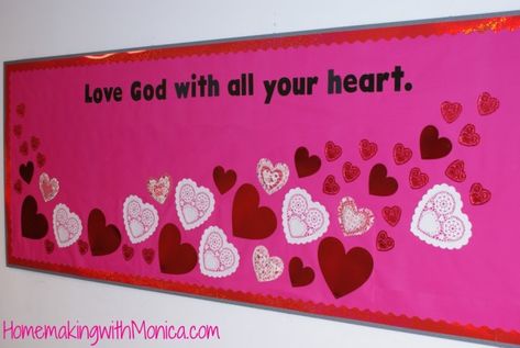 Religious Bulletin Boards, Church Valentines, February Bulletin Boards, Valentine Bulletin Boards, Christian Bulletin Boards, Valentines Day Bulletin Board, February Ideas, Christian Valentines, Church Bulletin Boards