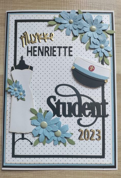 Student Kort, Homemade Greeting Cards, Diy Cards, Card Craft, Cards Handmade, Scrapbooking, Greeting Cards