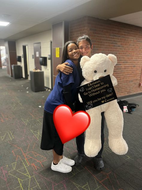 Hoco homecoming bear proposal will you be ny date Homecoming Proposal, Christening, Homecoming