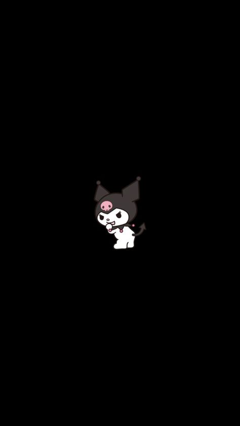 Kuromi Wallpaper Iphone, Wallpaper Iphone Funny, Black Kuromi, Wallpaper Movies, Kuromi Wallpaper, Quick Art, Wallpaper Homescreen, Sanrio Wallpaper, Tablet Wallpaper