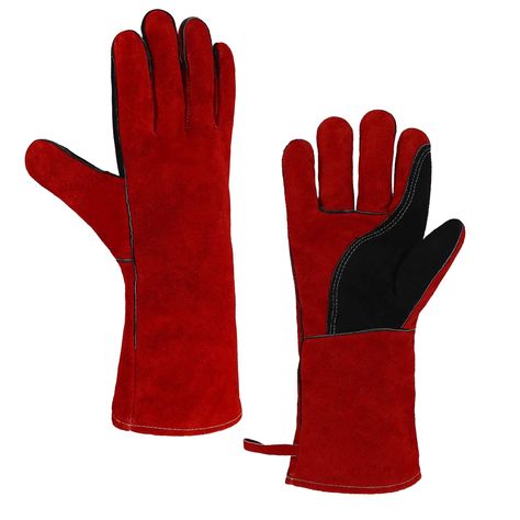 PRICES MAY VARY. Pull On closure EXTREME HEAT RESISTANT PROTECTION- These leather Welding gloves are made from carefully-selected 1.2mm thick and soft shoulder split natural cowhide which is heat resistant, fire retardant, oil resistant, puncture resistant. Pectect protection for TIG, MIG, BBQ, grill, stove, fireplace, animals handles. Genuine Leather - Heat resistant & Durable-These gloves are made from specific parts of the cow, which is not only thick but also soft and flexible with extreme h Grill Fireplace, Welding Gloves, Stove Fireplace, Fire Retardant, Extreme Heat, Bbq Grill, Leather Gloves, Heat Resistant, Stove