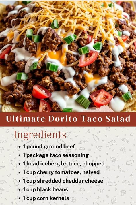 Search Results for “Ultimate Dorito Taco Salad” – 99easyrecipes Ground Beef Stew Recipes, Dorito Taco Salad, Dorito Taco Salad Recipe, Mexican Recipies, Dorito Taco, Taco Salad Ingredients, Ground Beef Stews, American Snacks, Meatball Casserole