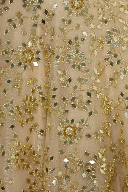 Mirror work blouse with lehenga & dupatta Mirror Work Dupatta Designs, Mirror Work Designs Embroidery, Mirror Dupatta, Blouse With Lehenga, Mirror Work Dupatta, Abhinav Mishra, Mirror Work Embroidery, Bottle Flowers, Mirror Work Blouse Design