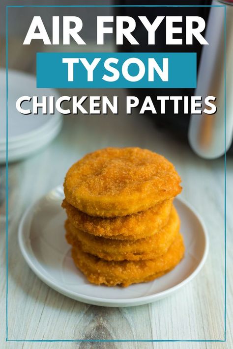 Air Fryer Tyson Chicken Patties Chicken Patties In Air Fryer, Tyson Chicken Patties, Chicken Patty Recipes, Tyson Chicken, Cooking Frozen Chicken, Air Fryer Cooking Times, Air Fryer Recipe, Air Fried Food, Air Fryer Oven Recipes