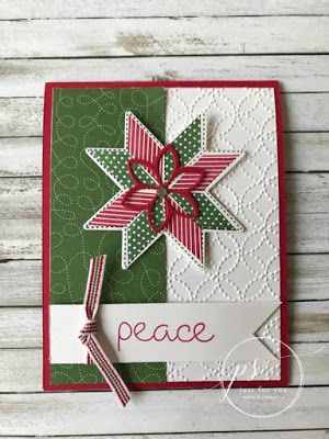 Patchwork Cards, Homemade Holiday Cards, Quilt Cards, Scrappy Cards, Embossed Cards, Stampin Up Christmas, Diy Christmas Cards, Card Tutorial, Christmas Stamps