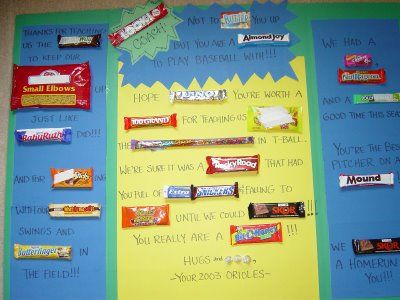 candy grams | Candy Grams for Coaches Candy Poster Board, Candy Bar Poems, Birthday Candy Poster, Candy Poems, Baseball Favors, Football Candy, Softball Coach Gifts, Candy Bar Posters, Baseball Coach Gifts