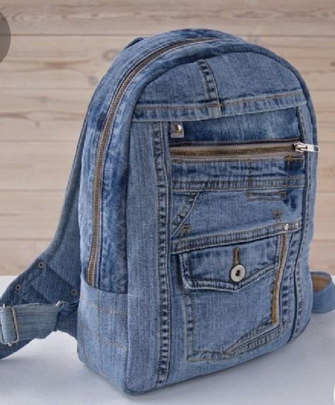 Jeans Bags Ideas, Mochila Jeans, Sewing Handbag, Recycled Jeans Bag, Denim Bag Patterns, Bathroom Ideas On A Budget, Purse Sewing Patterns, Denim Backpack, Diy Backpack