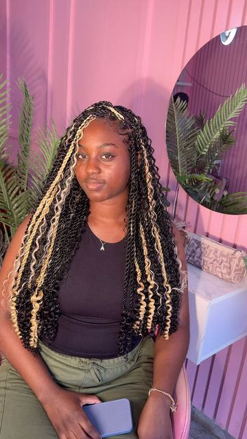 Black And Blonde Island Twist, Passion Twists, Black And Blonde, Beauty Lounge, Twist Hairstyles, Hair Inspo, Black Hair, Braids, Fashion Inspo