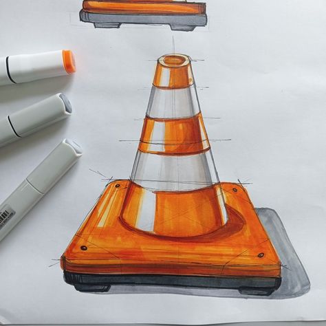 Orange, vlc Alcohol Marker Rendering, Product Sketching, Marker Rendering, Orange Aesthetic, Alcohol Markers, Markers Set, Marker Art, Drawing Techniques, Bag Organization