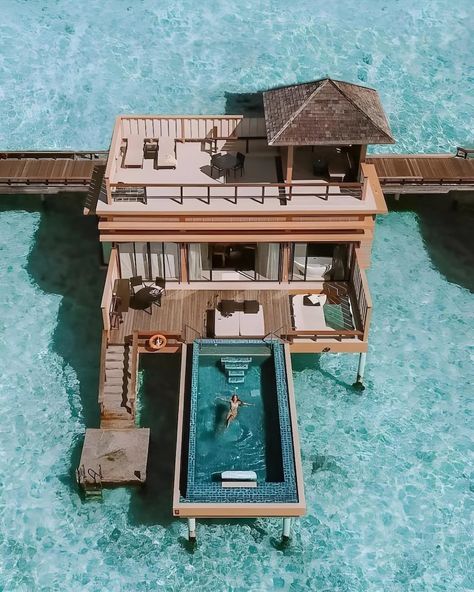 Over Water Bungalow, Water Bungalow, Overwater Bungalows, Bungalow Design, Sims House, Gingerbread House, Bungalow, Oasis, Gingerbread