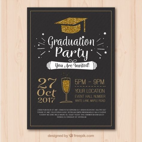 Graduation Logo, Kindergarten Party, Gold Graduation Party, Farewell Parties, Graduation Invitations Template, Celebration Background, School Celebration, Letters For Kids, 10th Birthday Parties