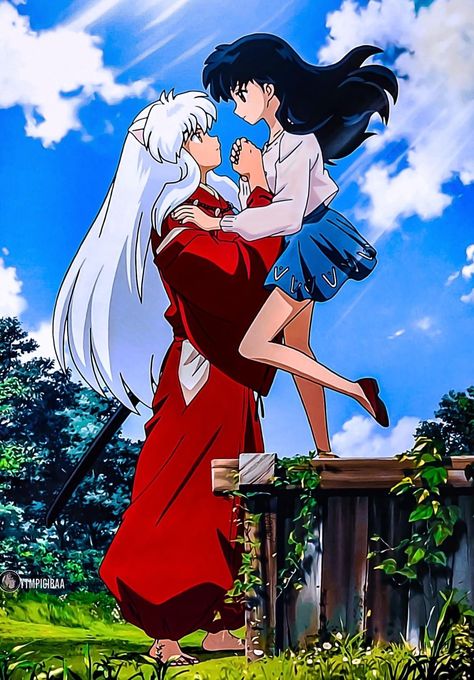 Naruto Rin, Amor Inuyasha, Rin And Sesshomaru, Inuyasha Love, Inuyasha And Sesshomaru, Inuyasha Fan Art, Kagome And Inuyasha, Kagome Higurashi, Best Anime Couples