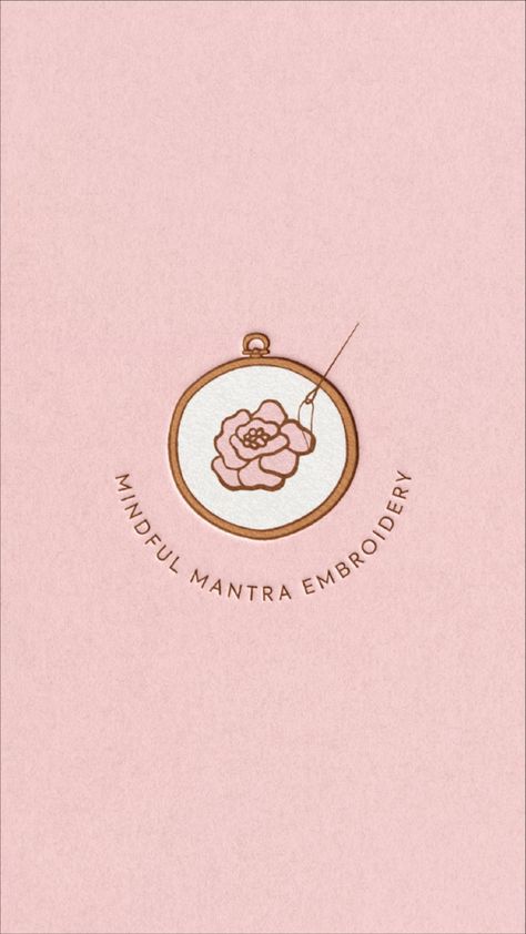 Embroidery Branding & Logo Design - illustration Custom Logo, Fun Pastels Logo Zainabmughalarts designfeed #logoph🖌️ Hand Drawn Logo Design, Sewing Logo, Jewelry Logo Design, Flower Logo Design, Creative Logo Design, Small Business Logo, Artsy Photos, Beautiful Branding, Hand Drawn Logo