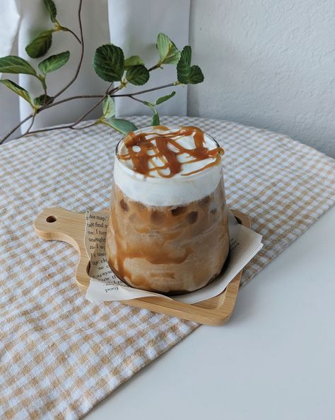 Butterscotch iced latte with homemade syrup and whipped cream. Butterscotch Latte, Coffee Blog, Homemade Syrup, Iced Latte, Of Course, Iced Coffee, Whipped Cream, Syrup, First Time