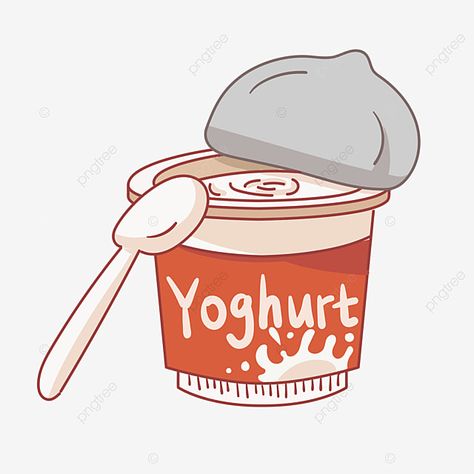 hand painted yogurt,delicious yogurt,red yogurt box,cartoon yogurt,white spoon,gourmet illustration,yogurt illustration,cartoon hand drawn Yogurt Drawing, Yogurt Aesthetics, Yogurt Illustration, Yogurt Cup, Instant Pot Yogurt, Yoghurt Bowl, Cartoon Chef, Box Png, Box Cartoon